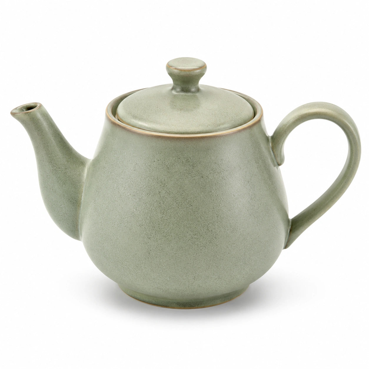 Tetera de cerámica verde salvia 1.00 L con tapa para té
