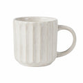 Taza de cerámica 350 ml beige acanalada para bebidas calientes