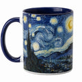 Taza de cerámica 350 ml azul con paisaje nocturno de estilo artístico